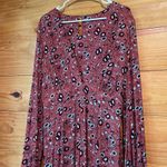 Free People  Some Like It Hot Long Sleeve V-Neck Jumpsuit in Rust Combo Photo 4
