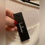 Lulus Lulu’s NWT Constant Cuteness White Ribbed Knit Long Sleeve Top. Size small Photo 6