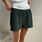 Brandy Melville Rosa Sweat Shorts Dark Green Athletic One Size Photo 2