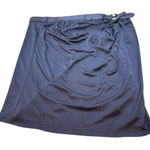 Foley Brand Vintage 100% Silk Black Mini Skirt Silver Buckle Detail Small Photo 0