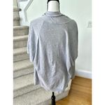 Eileen Fisher Grey Short Sleeve Drapey Organic Cotton Knit Cardigan Flaw Photo 3
