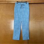 Sundance  Bastille Easy Straight Leg Paperbag Floral Pants Soft Chambray Size 4 Photo 1