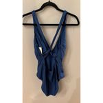 L'Agence Lisa Plunge One-Piece Swimsuit COLOR: MONACO BLUE size large (new) Photo 4
