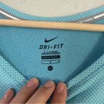 Nike Women's Light Blue Dri Fit Long Sleeve Tee Workout Running Athletic Casual Photo 1