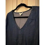 Est.1946 size large scalloped edge with embroidery denim colored dress Blue Photo 2