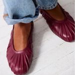 Free People  Cara Ballet Flats Leather Wild Mulberry Photo 0