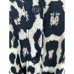 Cannes Women's Size 6 Leopard Long Sleeve Front Button Tie Waist Maxi Dress Black Photo 13