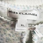 Miss Elaine Blue Floral Nightgown Lace Trim Cozy Sleepwear Classic XL Photo 3