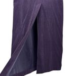 EXPRESS Vintage  Faux Suede Midi Skirt Size 11/12 Center Front Slit Boho Western Photo 2