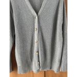 Hudson Jeans Hudson 100% Cotton Gray Button Up Knit Cardigan Sweater Women’s size Large Photo 4