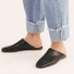 Free People Reese Black Leather Mule Slides size 40 US 10 Photo 0
