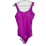 Lands End Hot Pink Tugless One Piece Soft Cup Sporty Swimsuit Size 16 Photo 3