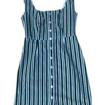Urban Outfitters Mini Corduroy Green and Black Striped Y2K Snap Front Dress SZ 0 Photo 0