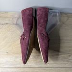Ralph Lauren Lauren  Allayana Burgundy Laser Cut Pointed Toe Ballet Flat Size 8.5 Photo 5