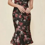 LPA Zelmira Floral Sleeveless Peplum Midi Flounce Dress Size Small Photo 0