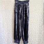 Anthropologie By‎  Gloria Navy Velvet Joggers MEDIUM Photo 4