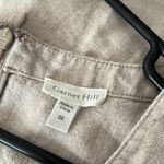 Garnet Hill  Linen Tan Shift Dress Size 2 Photo 2