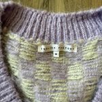 English Factory  Checkered Lavender and Cream Sweater Vest Size Medium Photo 1