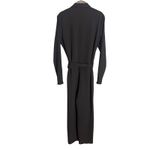 Ganni Clark Black Long Sleeve Tie Waist Jumpsuit Size 36 Photo 6