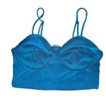 Wild Fable Shimmer Green Bra Corset Cropped Tank Top Size Small Photo 0