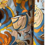 Boston Proper  Double Breasted Blazer Size 16 Jacket Retro Groovy 70s Floral Photo 5