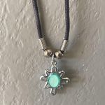 Sarah Coventry Black and Turquoise Necklace Silver Photo 4
