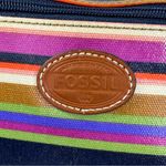Fossil Y2K  Multicolor Striped Coated Canvas Crossbody Bag Photo 6