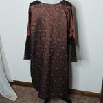 Hand made bohemian style dress shirt size medium /large Brown Photo 6