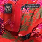 Authentic Vintage Emanuel Ungaro Red Floral Banshee Styled Midi Dress Size 8 Photo 5