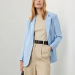 Hugo Boss BOSS Light Blue Oversized Linen Blazer SMALL Unstructured Career Suiting $600 Photo 1