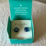 Origami Owl : 2018 Blue Clara’s Silver Tone Earrings Photo 1