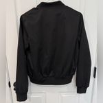 Hippie Rose  Black Bomber Zip Up Jacket Snap Pockets Women’s Size Small Photo 2