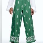 ZARA  Green Patterned Wide Leg Pants Photo 1