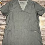 FIGS  Charcoal V-Neck Scrub Top Photo 0