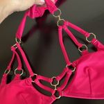 Bahimi swim top, fuchsia pink, A cup, removable cup pads, halter neck, size S Pink Photo 6