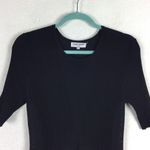 Opening Ceremony Delta Linear Sweater Dress Large Black Ribbed Knit Asymmetric Photo 3