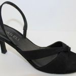 Van Eli Laban Black Open Toe Slingbacks Heels 6.5 Photo 1