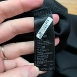 Topshop  Black Pleated Flared Mini Skirt Zipper Closure Womens Size 8 Mid Rise Photo 4