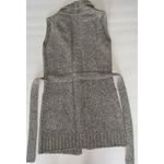 Athleta Wool Blend Sweater Vest Sz XXS Gray Belted Cardigan Sleeveless Collared Photo 6