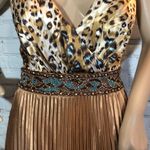 Camille La Vie  Animal Print Beaded Evening Gown 8 Photo 4