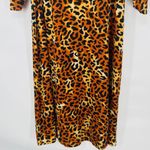 W118 By Walter Baker Orange Leopard Print Long Sleeve V-Neck Maxi Dress Sz M NWT Photo 8