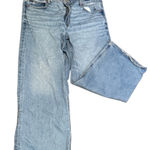 American Eagle Stovepipe Jeans Strigid Light Wash Women’s 14 Short Wide Leg Photo 0