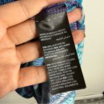 Chico's Chico’s Travelers Ikat Maxi Dress Blue Purple V-Neck Shirt Sleeve Large Chico 2 Photo 4