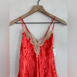 Frederick's of Hollywood Vintage Y2K Guava Lace Trim Satin Slip Chemise Small Photo 6