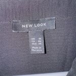 New Look Black Short Sleeve Cinched Waist Button Down Shirt Dress size US 14 Photo 2