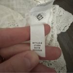 J.Crew Point Sur White Long Sleeve Peasant Top in Windowpane Cotton Voile Sz S Photo 6