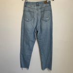 American Eagle 5/$25  Distressed Raw Hem Straight Jeans Light Wash Photo 1