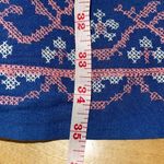 Cupcake and Cashmere Boho Embroidered Cotton Linen Mini Dress Blue Medium Photo 10