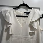 French Connection White Whisper Ruffle Mini Dress - Size 12 Photo 3