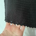 Josephine Chaus  Black Gauze Ruffled Edge Sleeveless V Neck Stretch Blouse M Photo 2